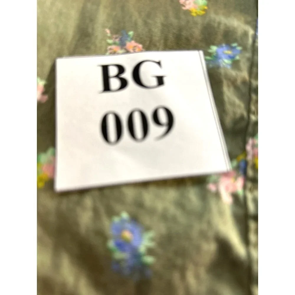 Penelope Mack Girls Top Green Floral Collar Button -Up Ruffle Hem Size 10 - Picture 6 of 6